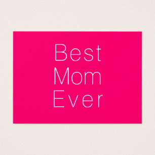La mejor mamá jamás tarjeta minimalista rosa fucsi
