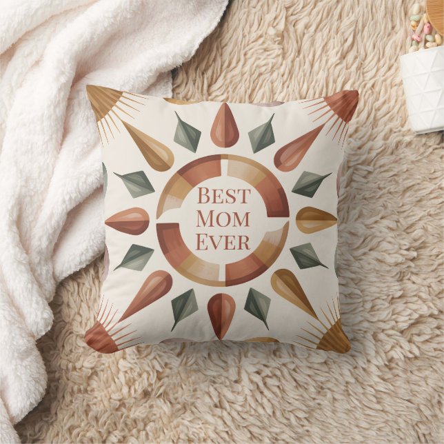 La Mejor Mamá Regalo de Almohada Boho (Manta)