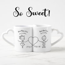 La mejor mamá y papá del mundo Taza de café negra
