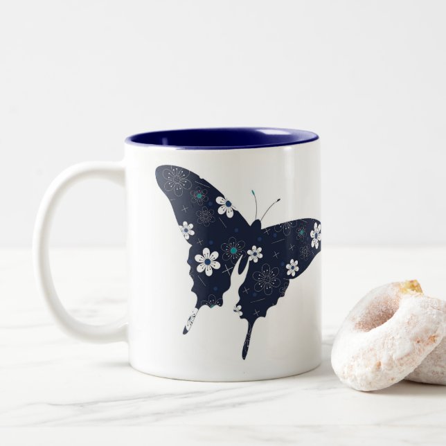 La mejor mariposa del azul de la taza de la abuela (Con donut)