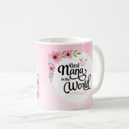 La mejor Nana en la taza de la flor del mundo