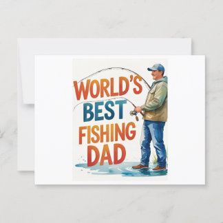 La mejor tarjeta acuática de papá pescador del mun