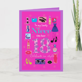 La mejor tarjeta de cumpleaños 18 para una sobrina