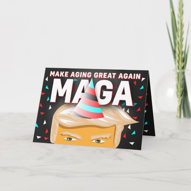 La mejor tarjeta de cumpleaños de MAGA Donald Trum (Anverso)