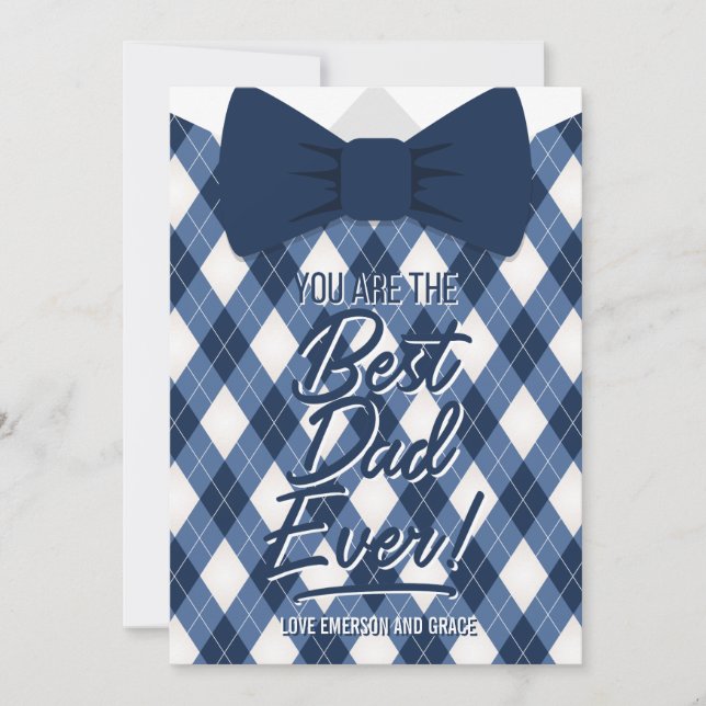 La mejor tarjeta de cumpleaños del día del padre (Anverso)