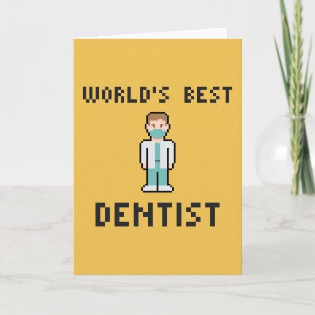 La mejor tarjeta de felicitación para dentistas de (Anverso)