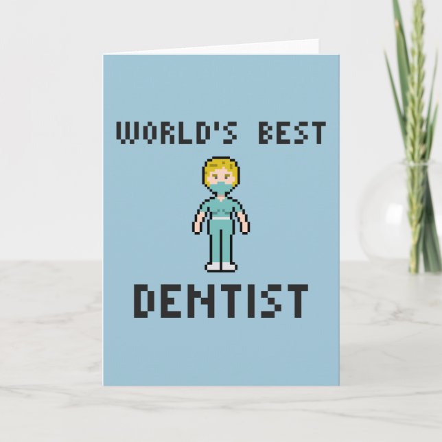 La mejor tarjeta de felicitación para dentistas de (Anverso)