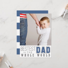 La mejor tarjeta de foto plana del Día del Padre/A