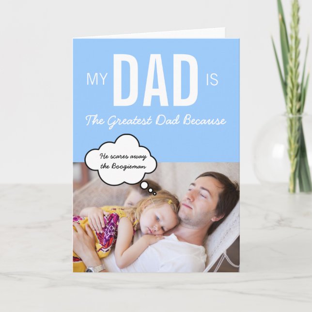 La mejor tarjeta de saludo de papá personalizado (Anverso)