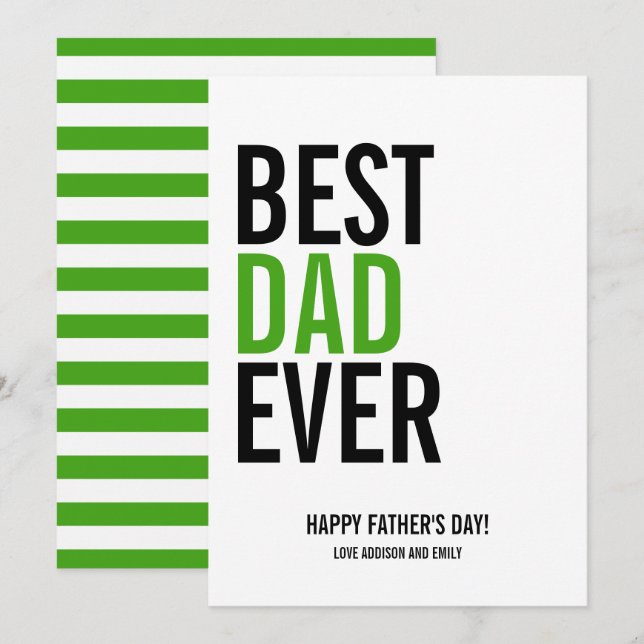 La mejor tarjeta del día del padre (Anverso / Reverso)