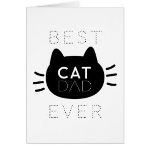 La mejor tarjeta del día del padre del gato negro