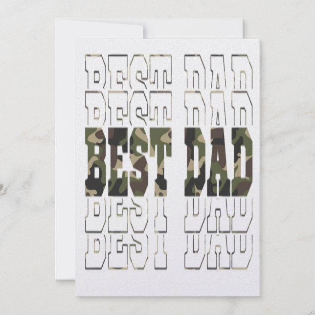 La mejor tarjeta del día del padre personalizado d (Anverso)