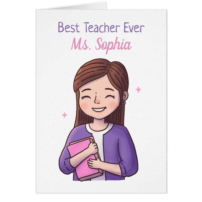 La mejor tarjeta feliz siempre femenina del día de (Frente)