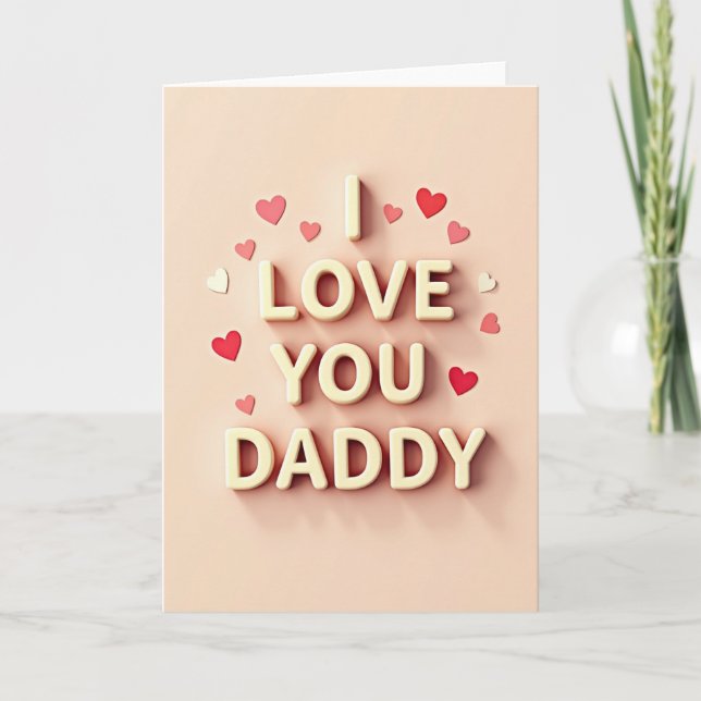 La mejor tarjeta para papá Te quiero (Anverso)