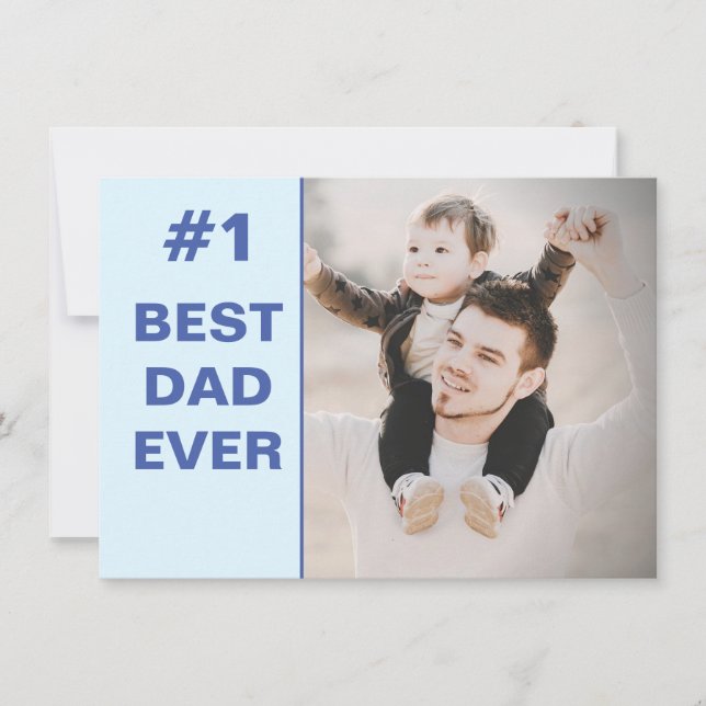 La mejor tarjeta plana de papá (Anverso)