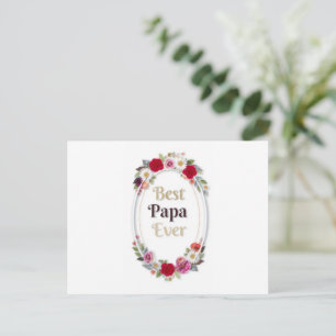 La Mejor Tarjeta Postal Floral de Papá - Regalo de