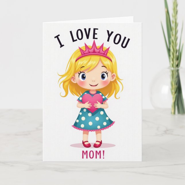 La Mejor Tarjeta Te Quiero Mamá (Anverso)