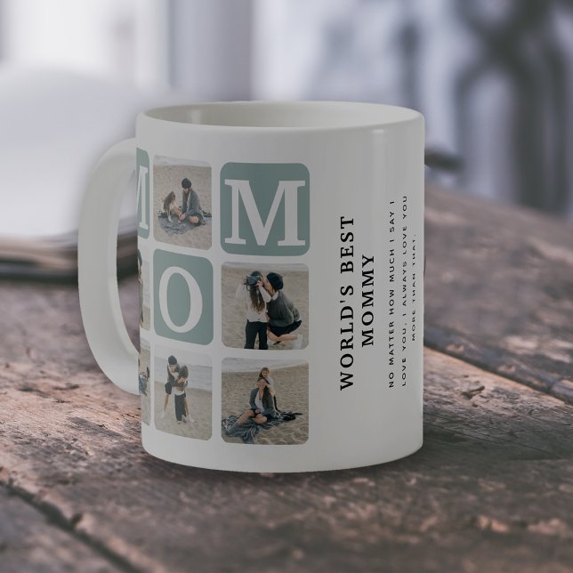 La mejor taza de Collage de fotos de mamá del mund (Subido por el creador)