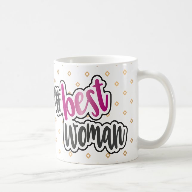La mejor taza de la mujer con efecto rosado del (Derecha)