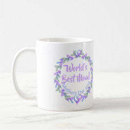 La mejor taza de regalo floral para mamá del mundo