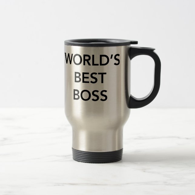 La mejor taza del viaje de Boss del mundo (Derecha)
