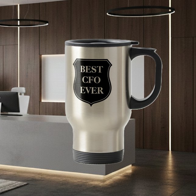 La mejor taza del viaje de CFO nunca con cita (cfo travel mug)