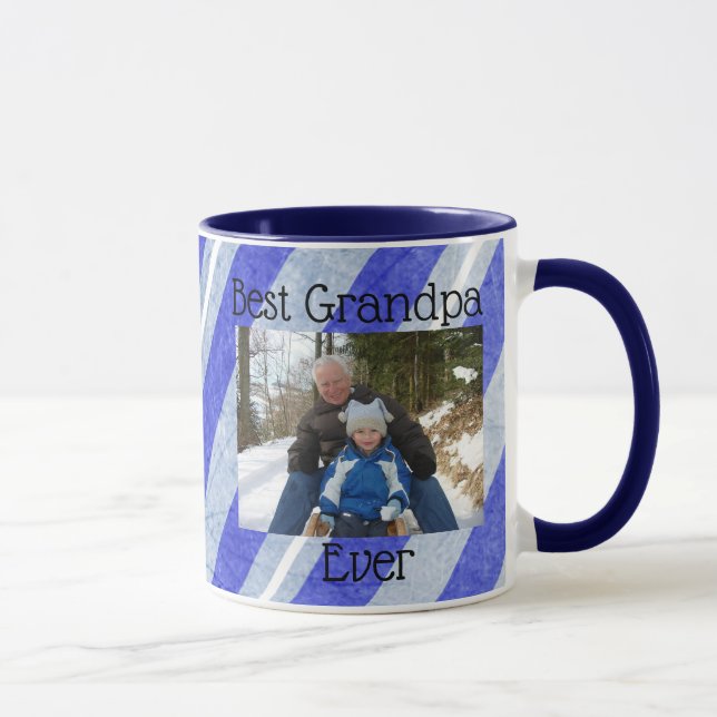 La mejor taza personalizada de la foto del abuelo (Derecha)