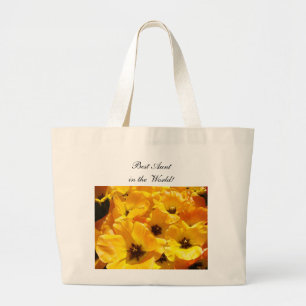 ¡La mejor tía del mundo! bolsas de tote Flores de