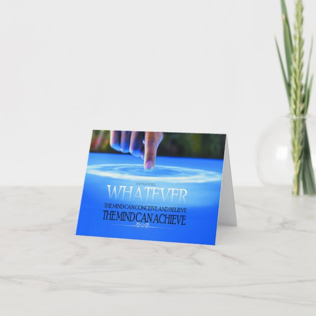 La mente puede concebir una tarjeta motivacional (Anverso)