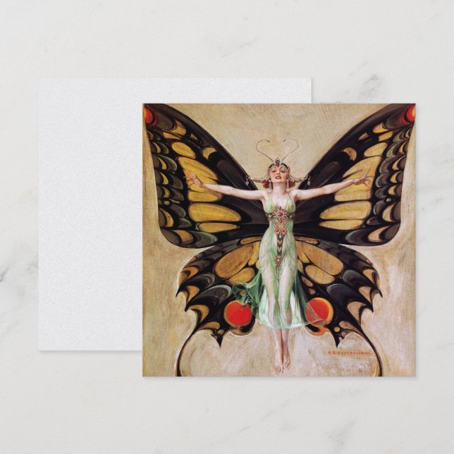 La metamorfosis del Chica Flapper a la mariposa 19 (Anverso / Reverso)