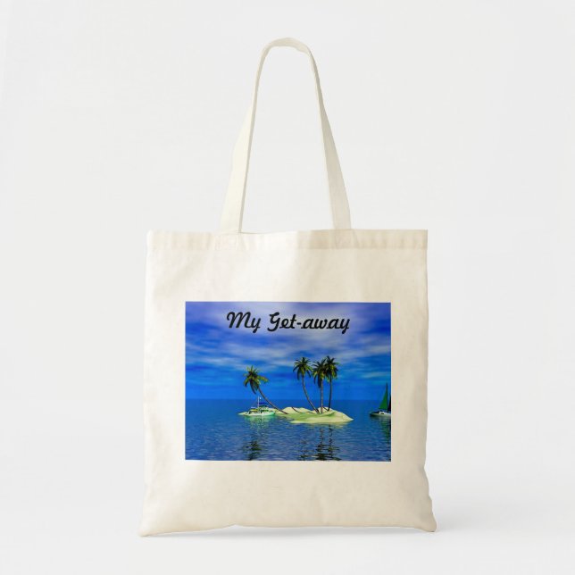 La mi bolsa de asas tropical de la playa de la (Frente)