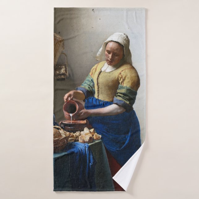 La Milkmaid, Johannes Vermeer, 1657-1658 (Toalla de baño)
