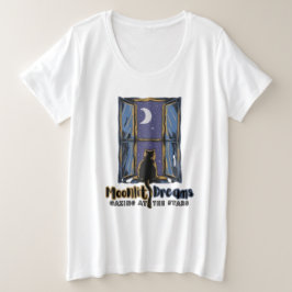 La mirada celeste: Gato negro y luna creciente