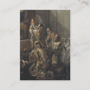 La misa católica ofrece tarjetas sagradas de oraci