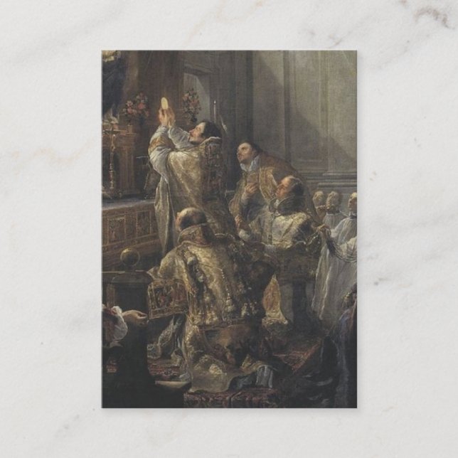 La misa católica ofrece tarjetas sagradas de oraci (Anverso)