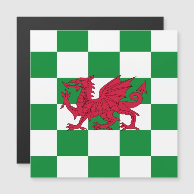 La mística bandera del Dragón Celta Rojo de Gales (Anverso/Reverso)