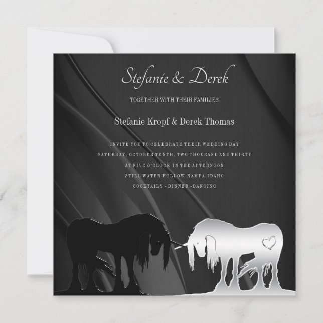 La mística invitación a la boda de Unicornio (Anverso)