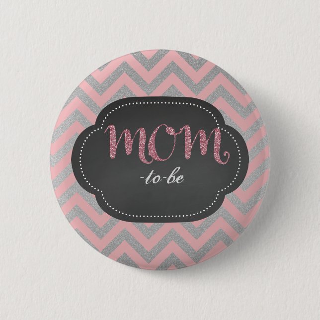 La moda rosada mamá-a-es botón (Anverso)