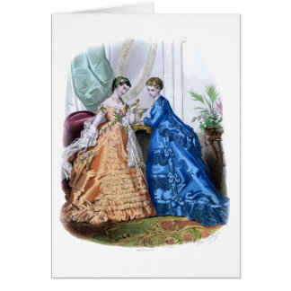 La Mode Illustree Peach y Blue Gowns