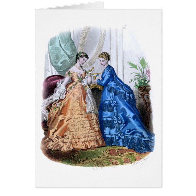 La Mode Illustree Peach y Blue Gowns (Frente)