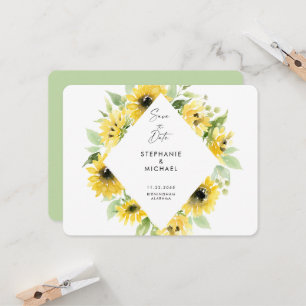 La moderna boda de girasoles salva la fecha