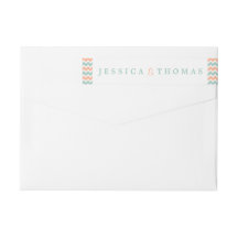 La moderna colección de Bodas Chevron Peach & Mint