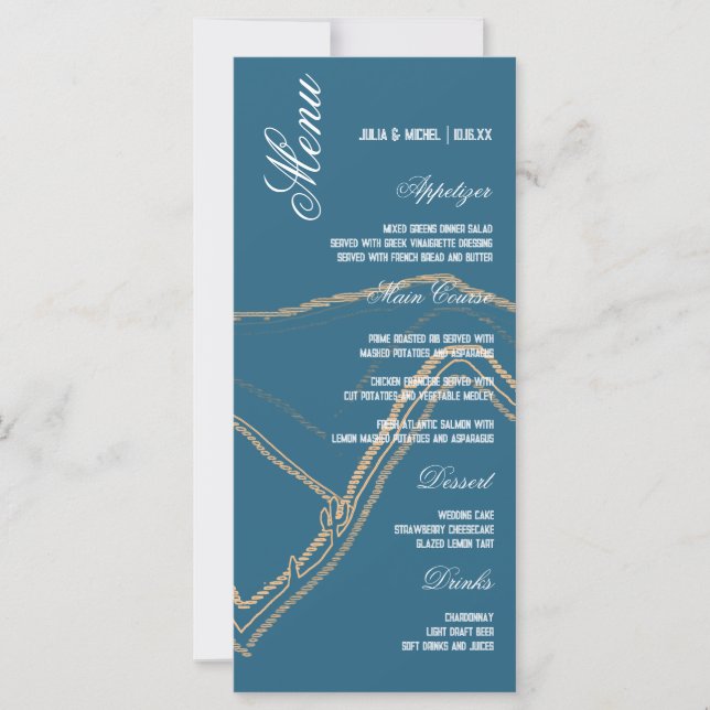 La montaña oscura y elegante | Menú Boda (Anverso)