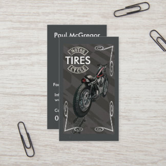 La motocicleta cansa la tarjeta de visita