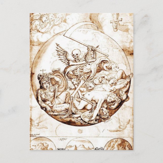 La muerte contra la postal mundial (Anverso)