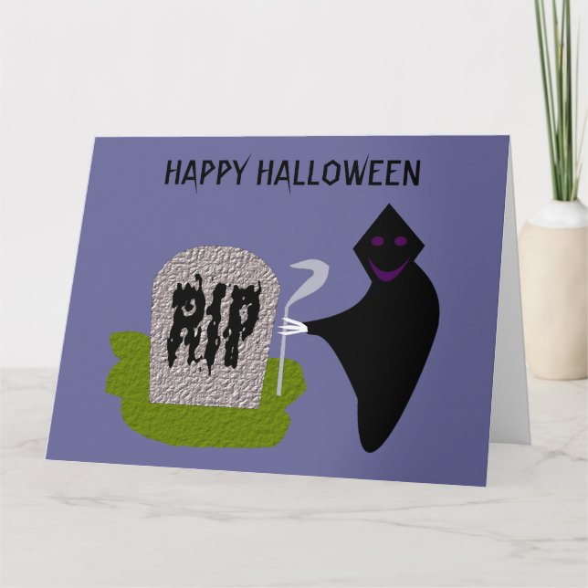 La muerte en la tarjeta de Personalizable Hallowee (Anverso)