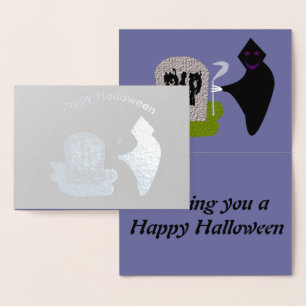 La muerte en la tarjeta de Relieve metalizado Hall