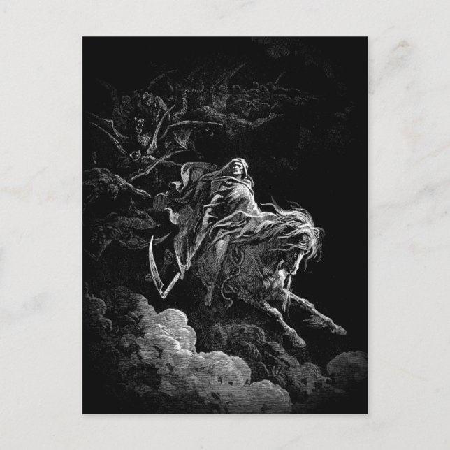 La muerte en una postal nocturna del cielo (Anverso)