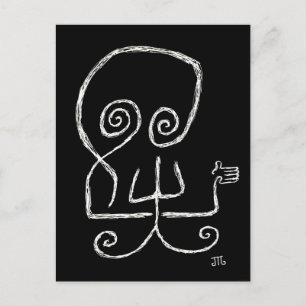 "La muerte odia las despedidas" (negro) - postal