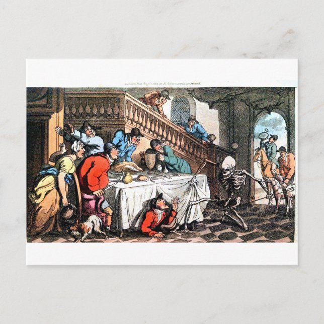 La muerte y la postal de caza de zorros (Anverso)